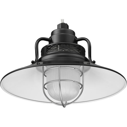 R Series Satin Black 14 inch Railroad Shade